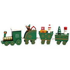 크리스마스 소품 크리스마스 테마 분위기 인테리어 장식 소품 선물 트레인 귀여운 기차 포인트 액세서리 소품 그린