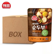 [해표] 맛집 바지락 순두부 찌개양념 120g x 1박스, 24개