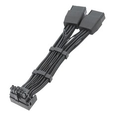 RTX4090 RTX4080 12VHPWR 16P(12+4) ~ 4x8핀 스플리터 12VHPWR ~ 4x8핀 3x8핀 2x8핀 90도 엘보우 커넥터 어댑터, B, 2x8pin, 03 2 x8pin-B