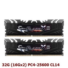 PN G.SKILL/(주)서린씨앤아이 DDR4 32G PC4-25600 CL14 FLARE X 블랙 DUAL 킷 16Gx2, 본상품선택