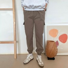 뉴메이드 / 봄 가을 카고 조거 팬츠 / 검 먹 모카