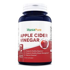 NusaPure 누사퓨어 오가닉 애사비 애플사이다비네거 + 레시틴 B6 450mg 200캡슐, 1mg, 1개