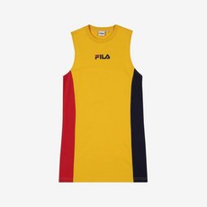 휠라 FILA 컬러 블럭 슬리브리스 원피스 (FS2OPB2155F_YEW)