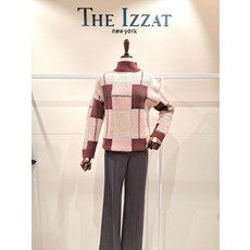 더아이잗 더아이잗 앙고라 하이넥 체크니트 IIBA1PO35 (P001152422)