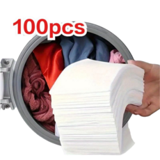 컬러 캐처 세탁 시트 이염방지 색상 고정 세탁티슈 100개입, 1세트, 11*14cm 흡색천 100P