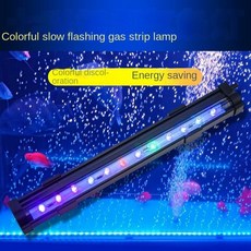 2자광폭어항 어항 LED 버블 조명 수족관 7 색 긴 스타일, 1W 15CM EU Plug