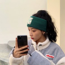 와 이 드 한국 헤 어 액세서리 헤 어 밴드 산후 방 풍 동 월 자 chic 풍 묵 녹, 10021685356952