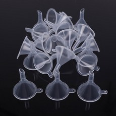 미니 액체 오일 퍼널 실험실 도구 5/10/20pcs 작은 플라스틱 향수 기관총 병 6mm 구멍 직경 로션 깔때기, Clear 20pcs, 20개