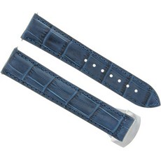 Ewatchparts 20-22MM Leather Strap Watch Band 41MM Omega SEAMASTER or Planet Ocean Blue PROD40009937