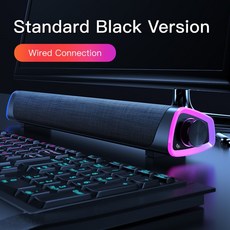 블루투스 스피커 유선 USB 무선 컴퓨터 스테레오 서브우퍼 사운드바 3D 홈 서라운드 PC 극장 Aux 3.5mm, [01] Wired and Bluetooth, 01 Wired and Bluetooth