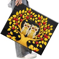 보석비즈십자수부엉이