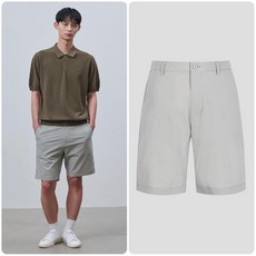 빈폴 BEAN POLE 롯데상품권 증정경량 화섬 셋업 하프 팬츠 - 라이트 그레이 BC4425C642