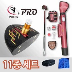 파크골프채 11종 클럽 풀세트 pro 01 파크프로 PRO01, 남성용 블랙