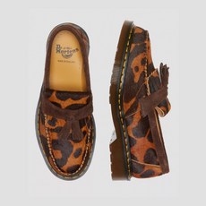 Dr.Martens ADRIAN MADE IN ENGLAND HAIR ON TASSEL LOAFERS 30573210 OCELOT+DARK BROWN HAIR ON
