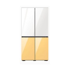 1등급 삼성전자 비스포크 냉장고 874L 프리스탠딩 RF85C90J1AP 패널 색상, 글램화이트/글램썬옐로우