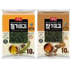 양반 들기름＋참기름 전장김 20gx20 Yangban Roasted Laver 20gx20, 1세트, 20봉