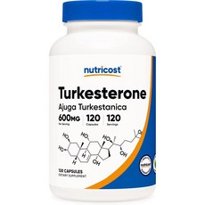 뉴트리코스트 600mg 120정 터크스테론 네츄럴 아나볼릭 투르케스테론 터키스테론 Turkesterone, 1개, 120개