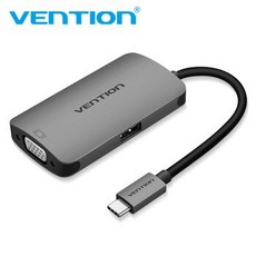 [해외] VENTION USB C 허브VGA 어댑터 USB TYPE C 3.1USB 3.0 허브MACBOOK 크롬 북 화웨이 메이트 10 TYPEC USBC 어댑터, 10CM