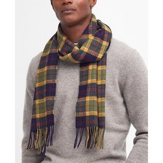 BARBOUR Men's Barbour Tartan Lambswool Scarf USC0001RE75 Green/Navy/Red