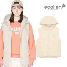 에꼴리에 푸퍼 후드 패딩조끼 22D0181 겨울_CC