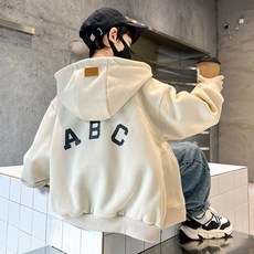  비비키드 남아 가을 코트 주니어 상의 초등생 후드 점퍼 초중생 바람막이 칼라매칭 외투 자켓 ABC 7 페인트  상품 이미지