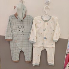 해피랜드 50%세일 가성비좋고 색감예쁜 우주복/실내복 모자 4세트_가성비 굿