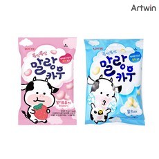 2500 폭신폭신 말랑카우 79g 캔디 맛있는 롯데 사탕 제과 달달한 달콤한 선물, 딸기우유