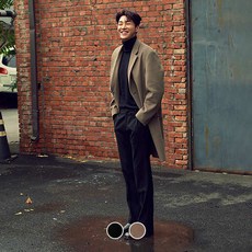 [현대백화점][지오다노](01110918) 남성 브러시드 세미와이드 핏 슬랙스