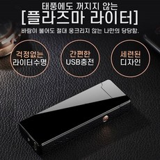 붐비네 LED라이터 USB충전식 플라즈마라이터 전자라이터 캠핑 여행, 플라즈마라이터(홀로그램)