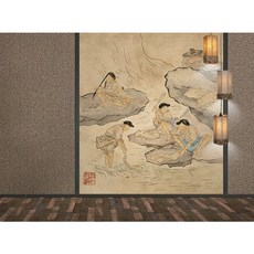 뮤럴벽지-동양화 벽지-(김홍도) 18O021, 270cm 이하입니다., 벽지｜실크, 배송메세지에 입력해주세요.