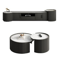 Mesa de centro de Madeira nórdico basse de salão aparador tv suporte gabinete tv sala estar ouro aço, 검은 색