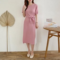 사선 배색 원피스 1073752