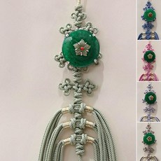 (주)비단장이 청옥 브로치 낙지발 노리개(고급 한지상자 포함) 한복 장신구 웨딩 혼주 전통 소품 장식