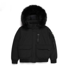 내셔널지오그래픽 패딩 여성 타루가 퍼 트리밍 후디 구스다운 점퍼 CARBON BLACK N224WDW930-BK