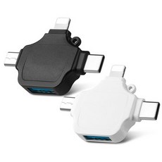 [해외] 폰 IPAD IOS에 한 4IN1 OTG USB 어댑터 안 드 로이드 TYPE C USB 3.0 마이크로 USB 모두 1 카드 판독기에 연결 U 플래시 드라이브 마우스, 상세내용표시