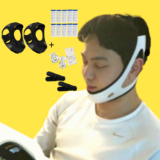 스몰빅몰 입벌림방지밴드 코 기구 턱 수면 입마개 마스크 밴드 테이프 스트랩, 1개, 송풍(free)1개+송풍(free)1개