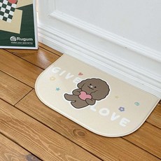아트박스/러움 기브럽 뭉이 펫식기매트, 1개