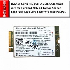 [해외] EM7455 시에라 FRU JT545 LTE CAT6 WWAN 카드 THINKPAD X1 탄소 5TH GEN X260 X270 L470 L570 T460 T470 T560, 상세내용표시
