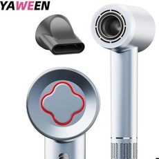 차이슨 휴대용 여행용 가벼운 소형 드라이기 살롱 헤어 드라이어 전문 헤어 드라이어 220V 브러시리스 모터 음이온 블로우 드라이어 깍지 포함 110 000 RPM, [02] 헤어 드라이어-G, [02] 미국 플러그, 6) Hair DryerW  미국 플러그