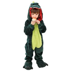 맘앤대디 어린이 동물잠옷 공룡+신발 세트_녹색