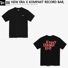 newera 뉴에라 콜라보 컴팩트레코드바 X 반팔 티셔츠 블랙 12590374 12590374 B