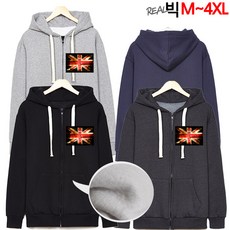 유투 국산 쭈리기모 오버핏 미니잭 후드집업 L~4XL빅사이즈 미니로고