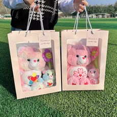 케어베어 체리블라썸 트루하트 스마일꽃 홀로그램 선물박스 생일선물, 5 케어베어트루하트(중형)+홀로그램일반+쇼핑백