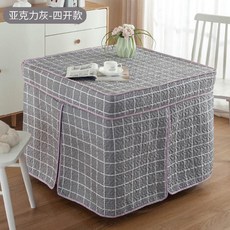 테이블매트 방 매트 벗겨짐방지타입 고급 76x76통용 거실용 테이블커버 커버두게 가정용 티테이블, T04-아크릴 그레이(뜯어낼수있는 커버), C04-70*70*68cm(가죽 커버)