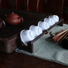 공부차 흑단 찻잔걸이 (중국차도구 찻잔받침 1단 찻잔걸이), 1개