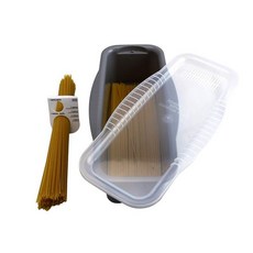 Dependable Industries BPA 프리 논스틱 전자레인지 파스타 쿠커 레드 포션 도구 포함 - 몇 분 안에 빠르고 쉬운 식사 모든 유형의 파스타 요리, 회색