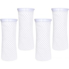 2Pcs 4inch 150 마이크론 허니콤 필터 양말 수족관 양말 3D 디자인 담수 해수 연못에 사용하는 수족관용 가방 샘프 오버플로, 4Pcs, White