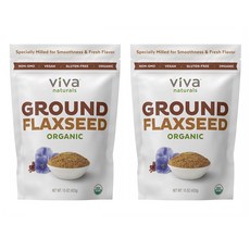 비바네추럴 그라운드 아마씨 425g 2팩 Viva Naturals - The BEST Organic Ground Flax Seed 15 oz, 2개