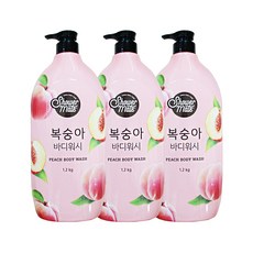샤워메이트 복숭아 바디워시 과일향, 1.2kg, 3개
