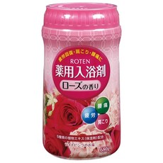 후소화학 ROTEN 약용 입욕제 로즈향 680g F-0003 약 폭 8.5 × 안길이 8.5 × 높이 16cm, 1개